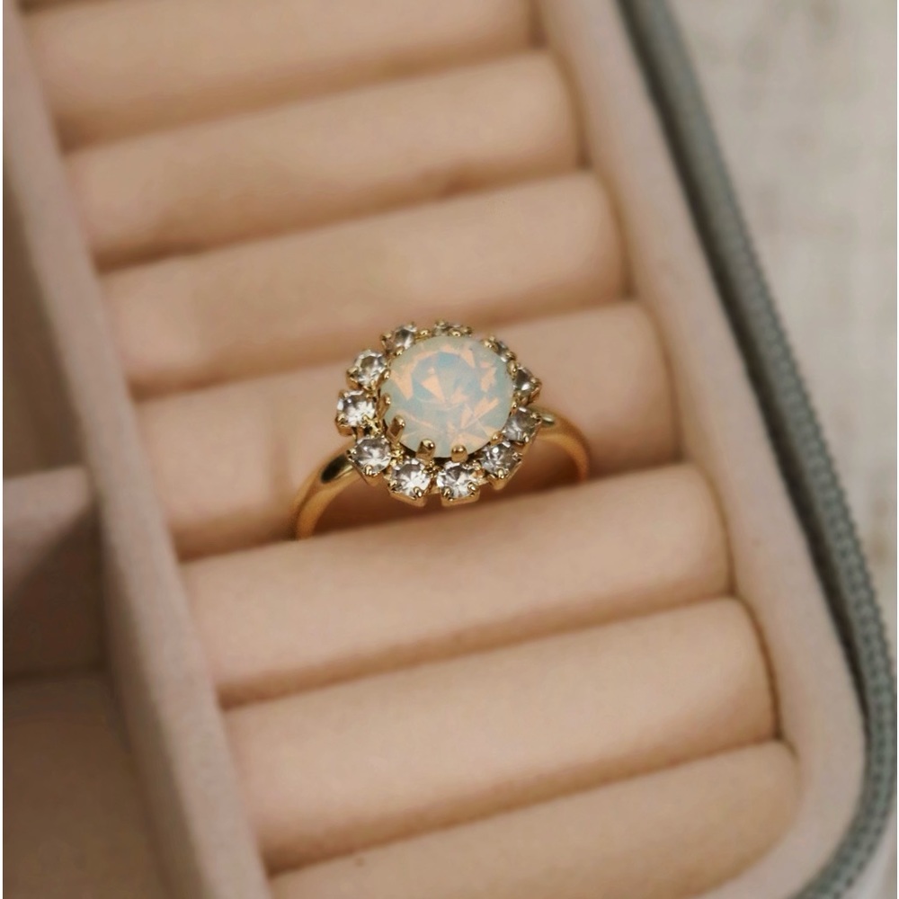 Gold Moonstone Ring